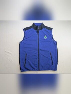 Royal Dublin Golf Club Oscar Jacobson Blue Full Zip Vest Jacket Mens Size L